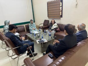 Provincial Ombudsman Sindh and officers with Madam Anis Haroon 